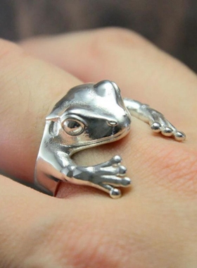 Frog Animal Rings For Women Frog Toad Metal Wrap Ring