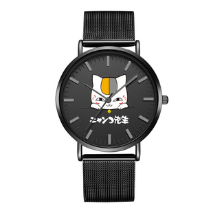 夏目友人帐绿川幸绘周边青少年手表机械表考试石英表防水学生腕表