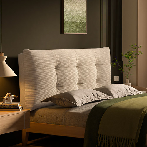 乐漾床头软包靠垫灯芯绒