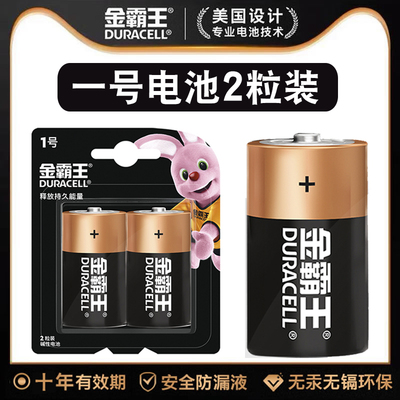 金霸王(Duracell)1号电池大号电池1.5V一号碱性适用煤气燃气灶