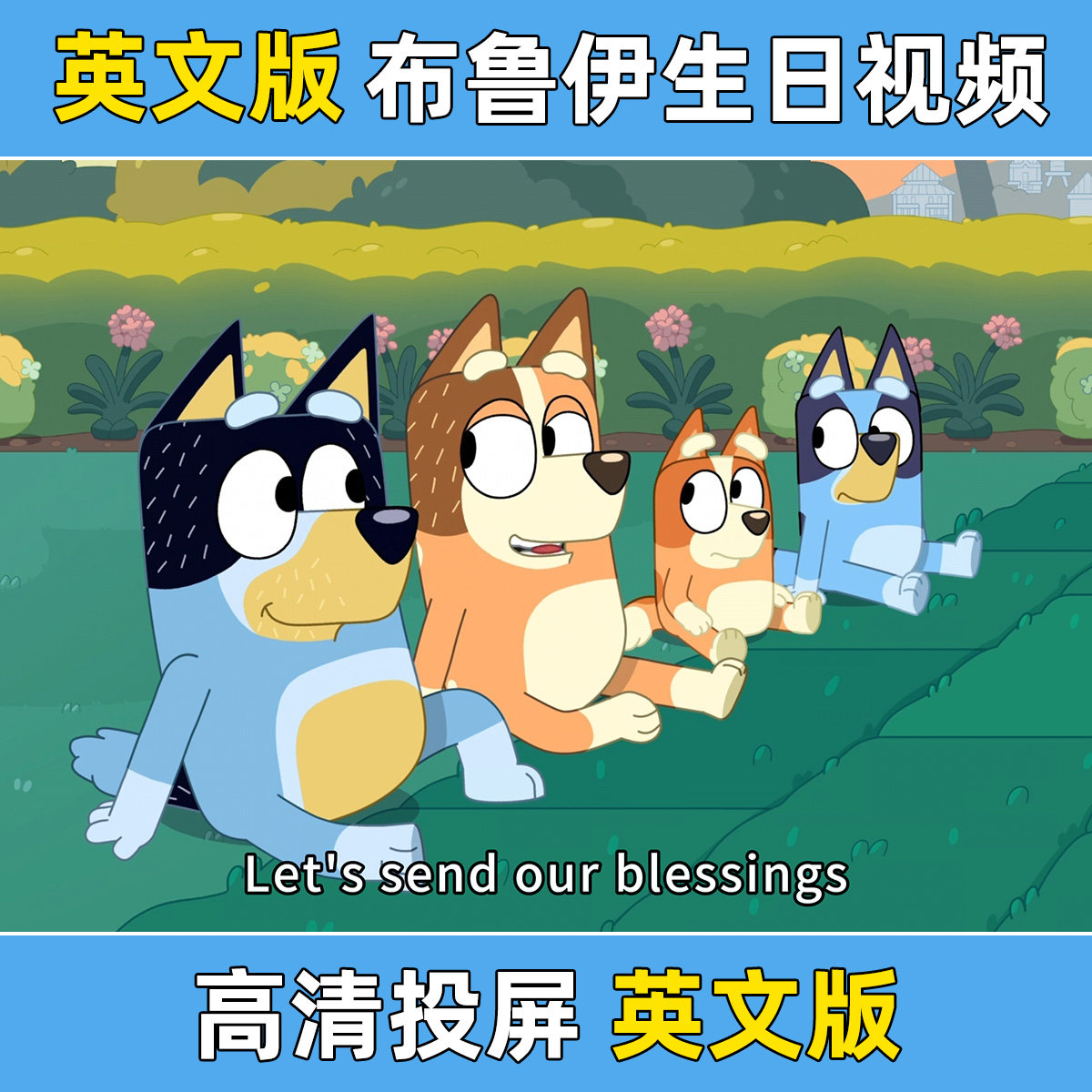 英文布鲁伊生日祝福视频制作投屏