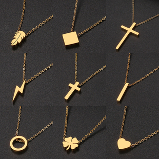 Stainless Steel Necklaces Minimalist Four-leaf Clover