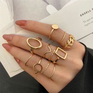 Modyle New Trendy Gold Silver Color Simple Irregular
