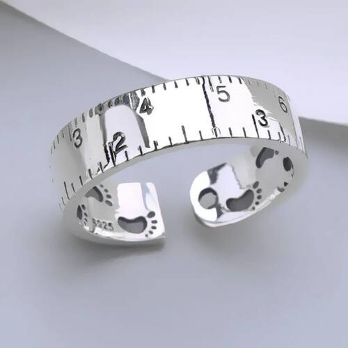 Sterling Silver Rule Open Rings For Women Luxury Designer