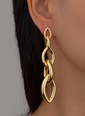 Women Tassels Chain Earring Unusual Earrings Fashion Drop