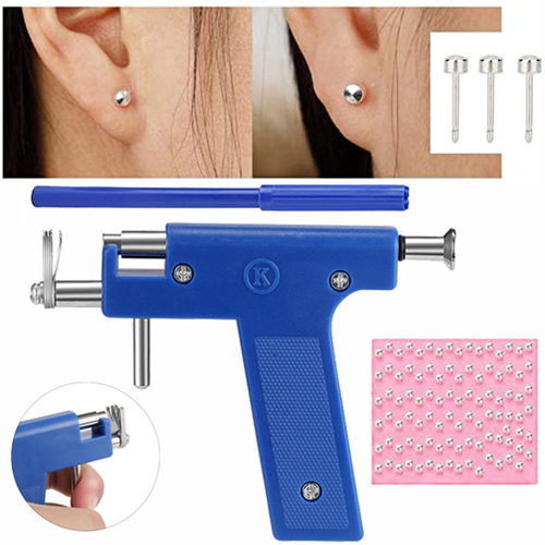 Professional Ear Piercing Gun Tool Set 98pcs Ear Studs