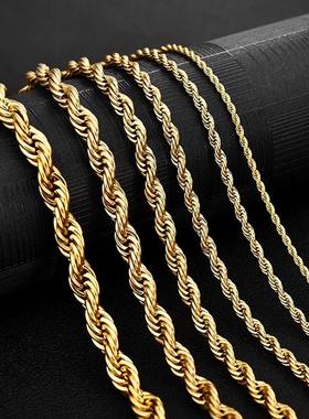 Hot Selling 2/3/4/5/6mm 316L Rope Chain Necklace Stainless