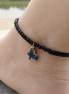 Anklet For Women Butterfly Design Colorful Beads Summer