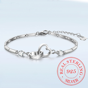 Sterling Women New 925 Bangles for Bracelets Charms Silver