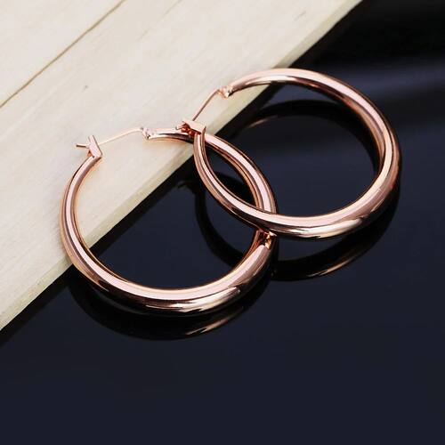 silver color charms 3.5cm circle hoop earrings high quality