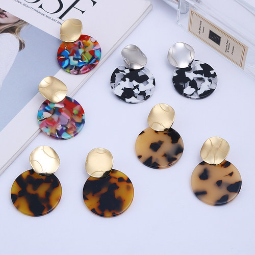 2020 Trendy ZA  Fashion Round Tortoiseshell Acetate Clip On