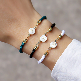 2023 New Fashion A-Z Initial Letter Bracelet Women Handmade
