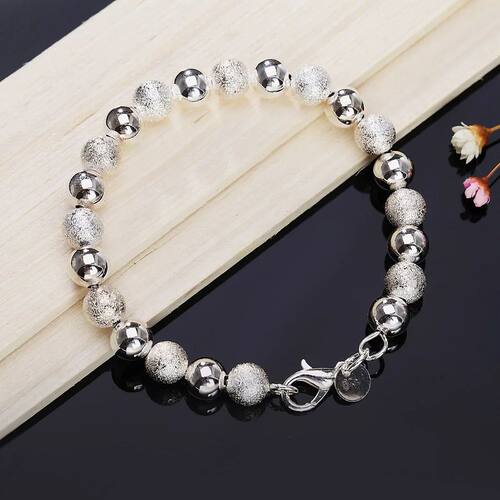 Fashion 8mm Chain sterling Silver Jewelry Charm Bead