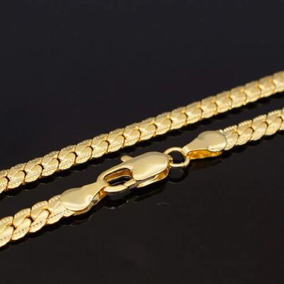 Silver color 18K gold Color 6MM chain bracelets neckalce