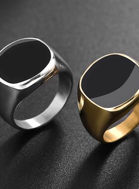 2025Jiayiqi Men's Ring Punk Rock 316L Stainless Steel Signet