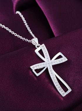 Promotions 925  silver necklace charm for women cyrstal