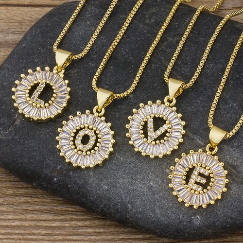 2023 Hot Sale Women Girls Initial Letter Necklace 26