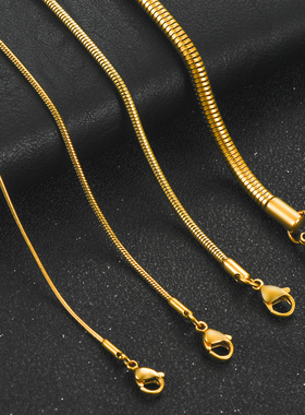 1,/1.5/2.4/4mm Chain Fashion Stainless Steel Snake Chain