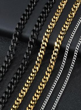 Fashion Cuban Link Chain Necklace For Men Woman Basic Punk