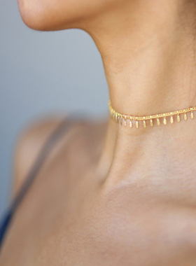 Fashion Gold Color Tassel Pendant Chain Necklace For Women