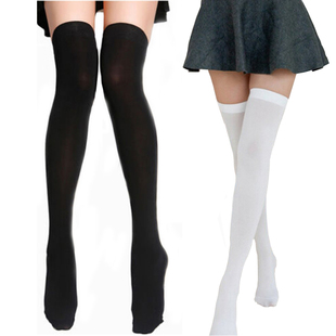 Nylon High Knee Socks Women's Thigh High Stockings Over