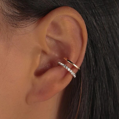 Fashion Exquisite Rhinestone Decor Ear Cuff earring for