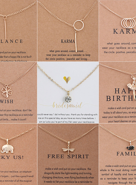 New Trendy Alloy Cute Elegant Simple Karma Wish Shine Free L