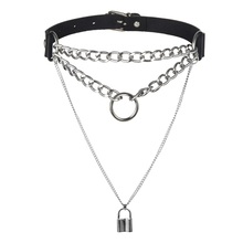 Egirl Choker Collar Lock Gothic Necklace Punk Goth Jewelry