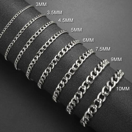 My Shape Fashion Cuban Chain Men Bracelet Stainless Steel