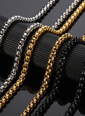 2023 Cuban Chain Necklace for Men Women Beads Chain