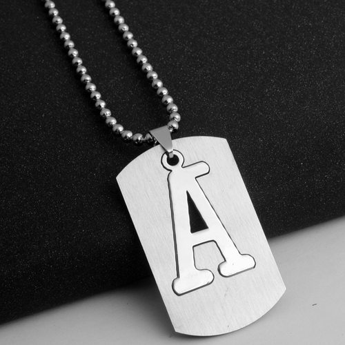 2023 Stainless Steel Pendant For Men Initials Necklace 26