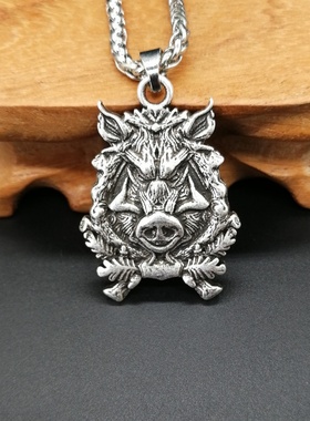 Nordic Wild Boar Pendant Necklace Men's Necklace New