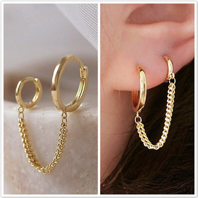1PCS 2021 Hot Sale Two Hole Piercing Earrings for Women