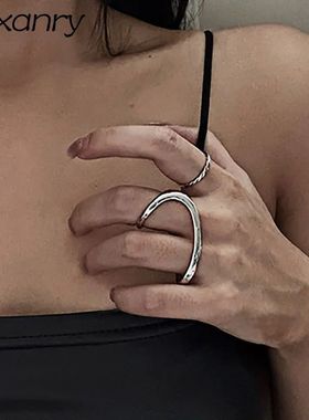 Foxanry INS Fashion Stamp Finger Rings Charm Women