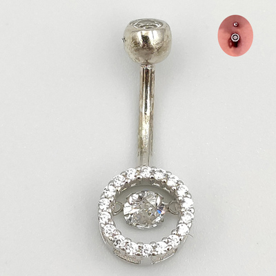 925 sterling silver Belly Button Ring Navel Body Piercing