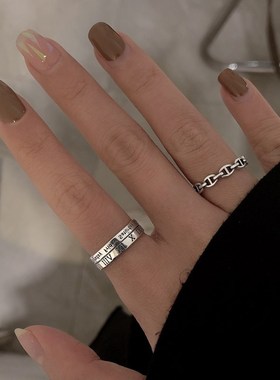 S925 Sterling Silver Ring for Women Roman Numeral