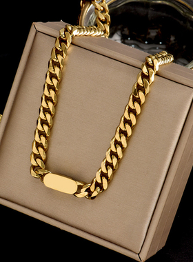 2023 316L Stainless Steel Thick Chain Necklace Female Fashio
