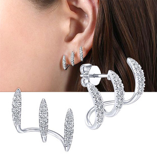 New 2023 New 2023 Crystal Claws Ear Hook Earrings for Women