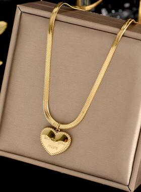 316l Stainless Steel Double Layer Necklace Love Necklace Fem