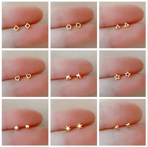 New Minimalism Earrings Silver Plated Allergic Protection