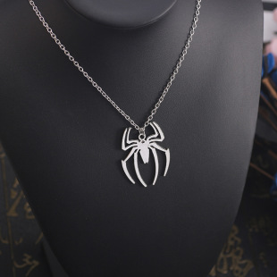 Halloween Spider Pendants Round Chain Kpop Cross Fashion