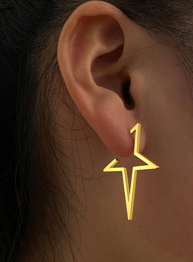 Stainless Steel Earrings 2022 Trend Hip Hop Gothic Fashion