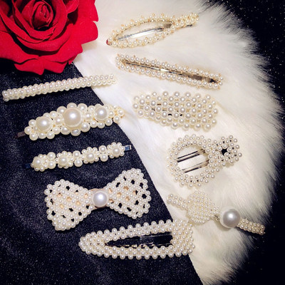 Vintage Hairwear For Women Simple Imitation Pearls Flower