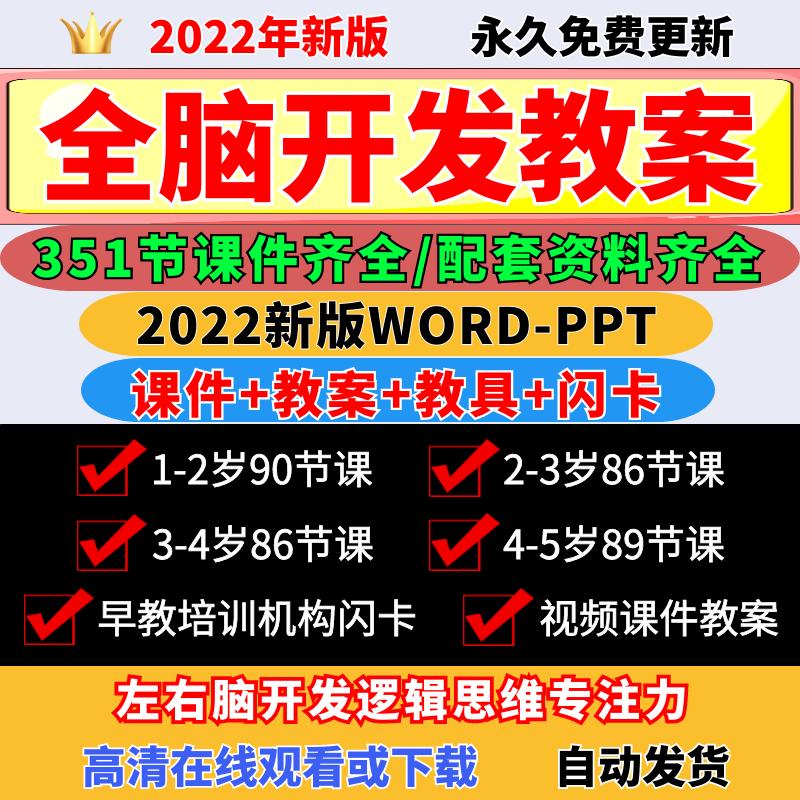 全脑课程件教案左右脑开发逻辑思维专注力七田镇早教培训机构闪卡