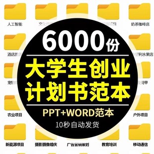 大学生创新创业互联网+大赛项目计划书word大创ppt模板挑战杯申请