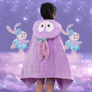 ins风儿童浴巾斗篷带帽宝宝比纯棉吸水速干洗澡浴袍浴衣秋冬可穿