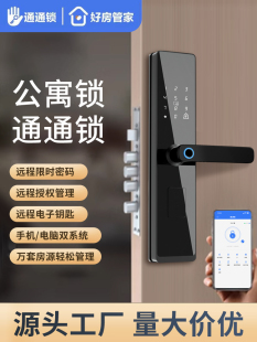 公寓密码 锁远程通通锁民宿出租房酒店宾馆木门刷卡科技侠智能门锁
