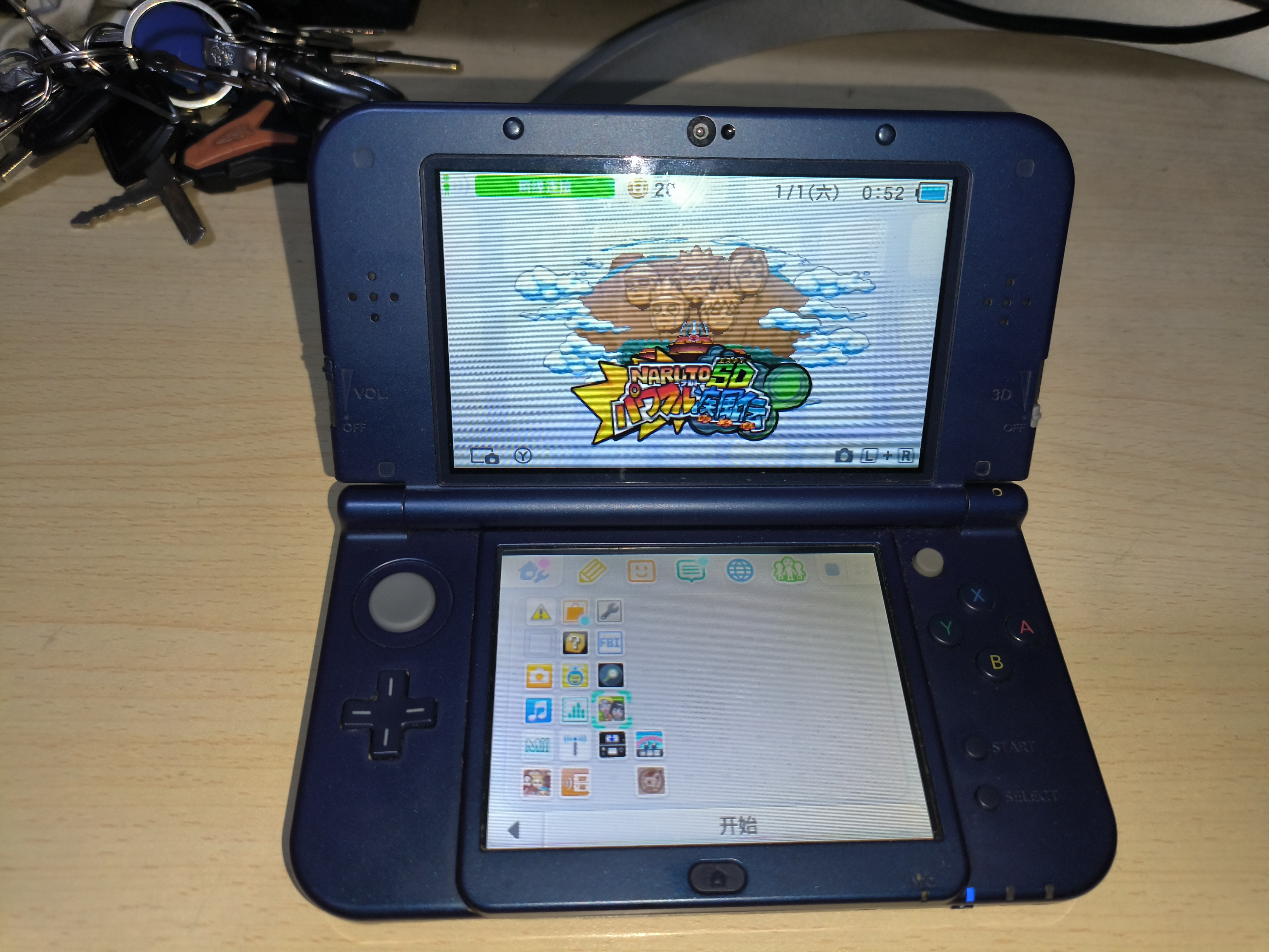 新大三new 3dsll掌上游戏机日版蓝色对码