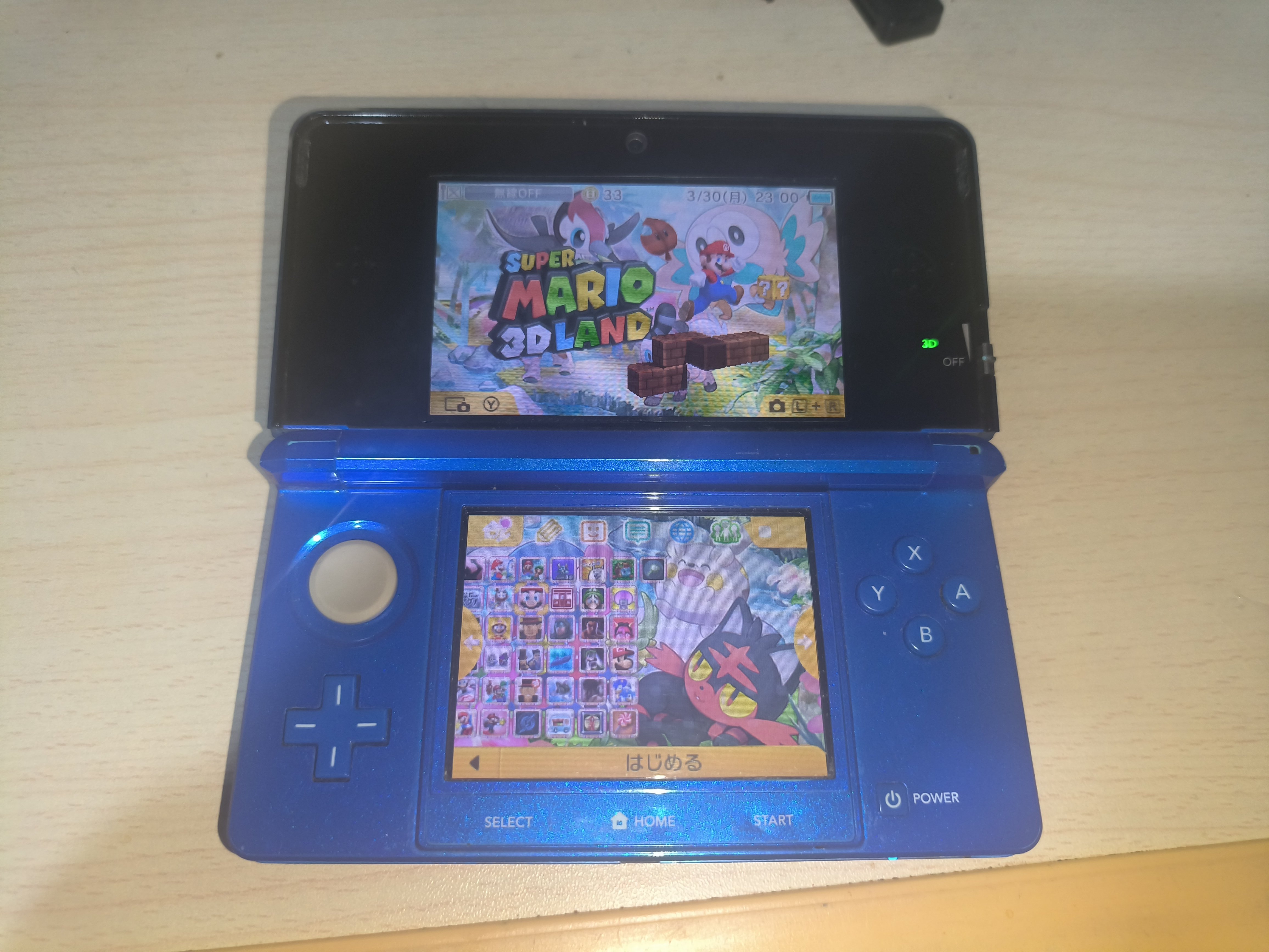 老小三3ds掌上游戏机日版蓝色成色一般