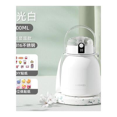 吨吨桶大肚保温杯大容量1000毫升316不锈钢带茶隔温显吸管水杯子